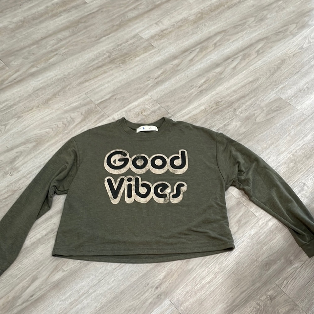 Lizard Thicket good vibes cropped top